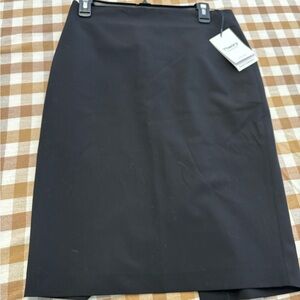 Theory Black Wool Pencil Skirt
